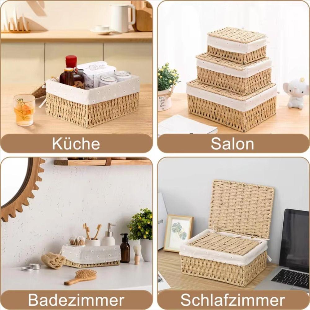 Bohemia Wicker Storage Baskets Hand Woven Storage Basket Rustic Woven Basket Home Decor