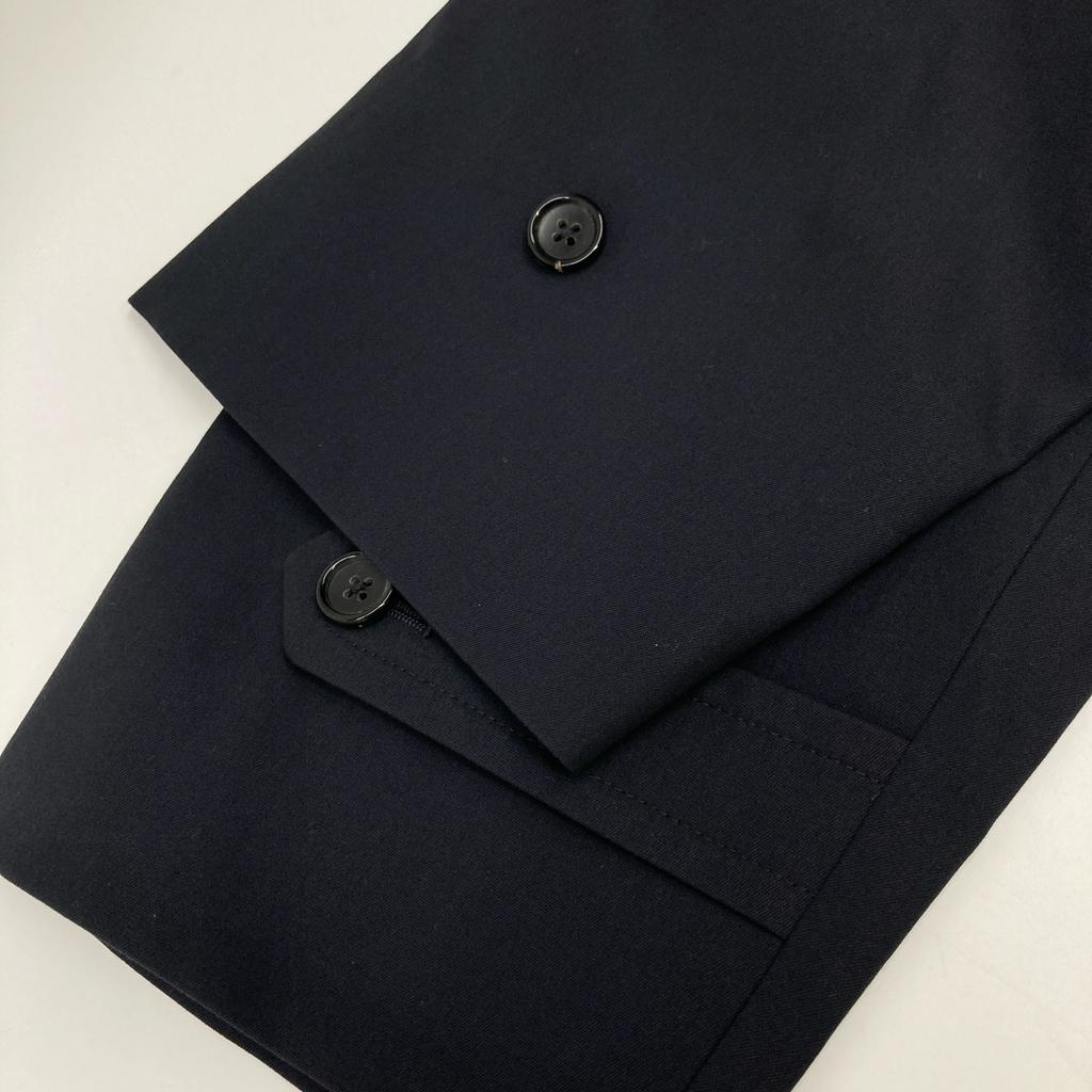 Graphpaper Dark Navy GM211-10045B Voile Gabardine Soutien Collar Coat coat 3 blackUsed