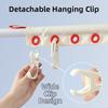 6 Holes Fabric Clothing Clip Removable Hanging Socks Organizer Travel Clothes Drying Rack  Outdoor