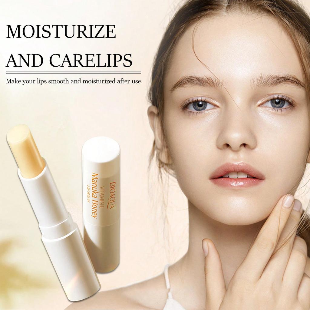 1PC Honey Lip Balm, Contains Vitamin E, Lightens Lip Lines, Removes Dead Skin, Improves Dull And Cha