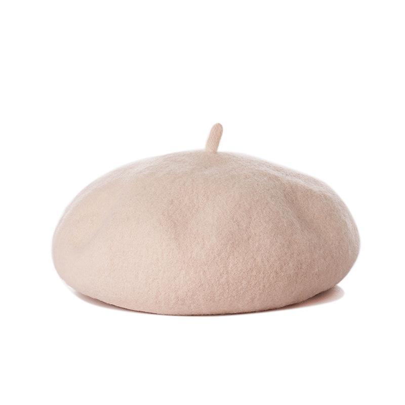 Large Head Circumference Simple Large Size Three-Dimensional Wool Beret Women'S Warm Literary Woolen Painter Hat