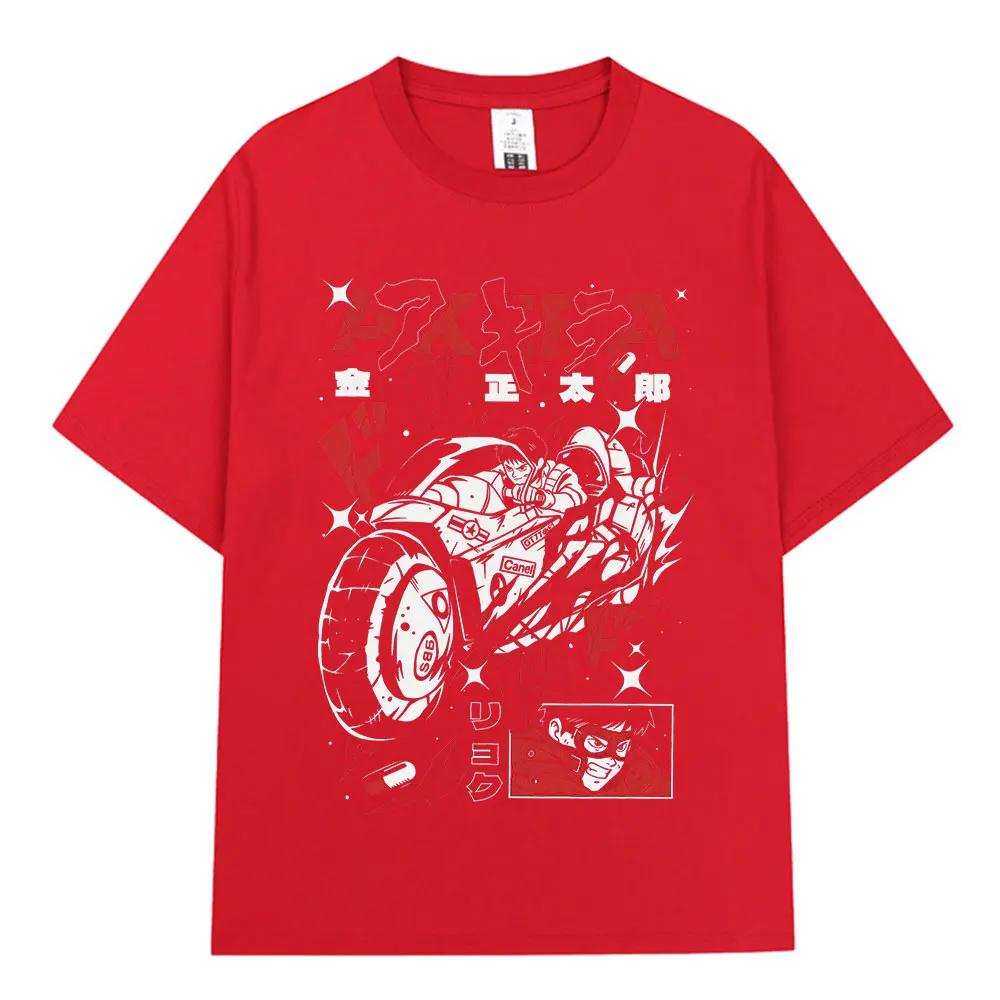Anime Akira T-Shirts 90er Japanisch Unisexga Film Shotaro Kaneda T-Shirt Unisexs Damenbekleidung Mode Baumwolle Freizeit-T-Shirts