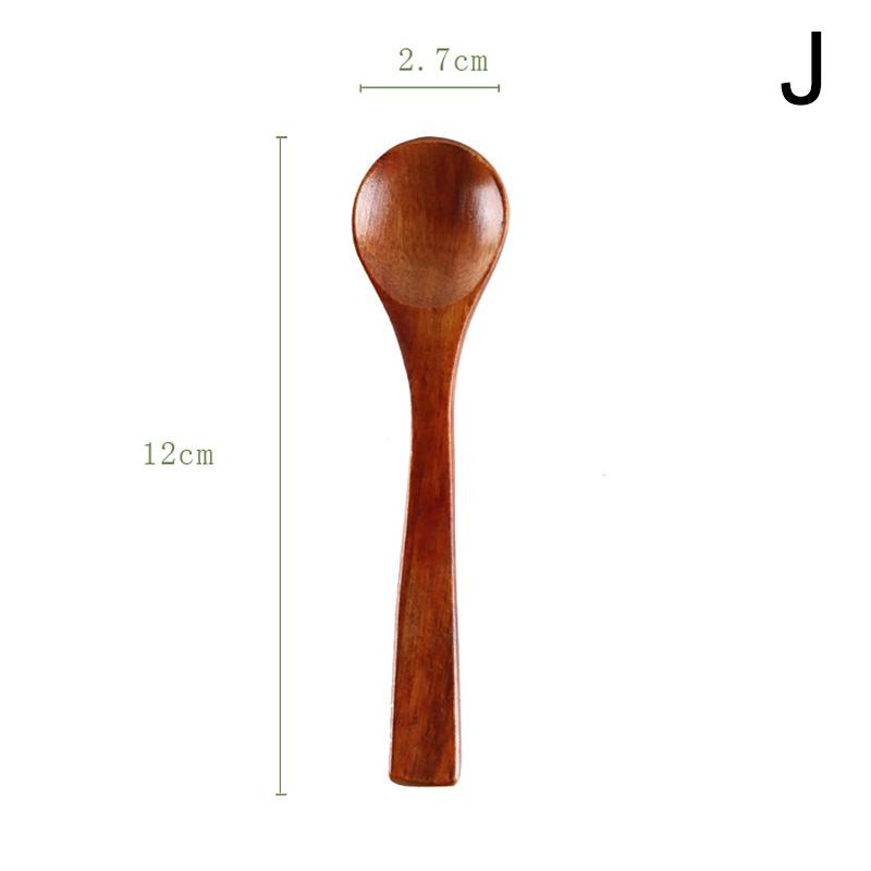 1PC High-Quality Kitchen Home Tableware Natural Wood Soup Spoon Practical Teaspoons Creative Solid