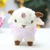 White Fluffy Sheep Stuffed Animal Soft Breathable Washable Fabric Adorable Big Eyes Great Gift for Kids Travel Companion