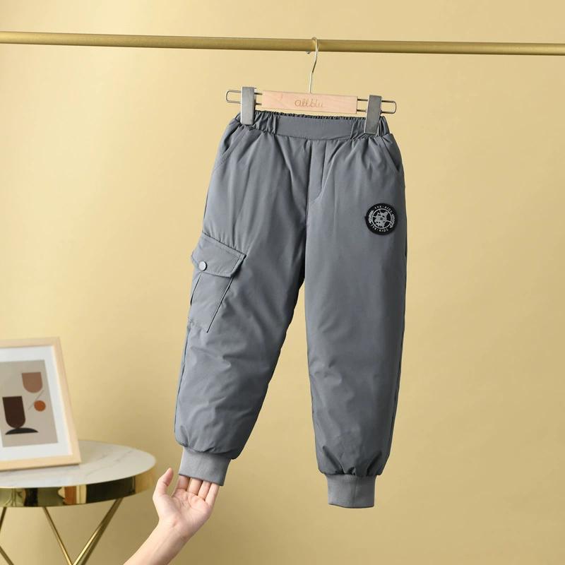 

Детские зимние детские пуховые штаны для мальчиков и девочек, рабочие штаны для мальчиков и девочек, утепленные теплые штаны, длинные штаны 160 серый