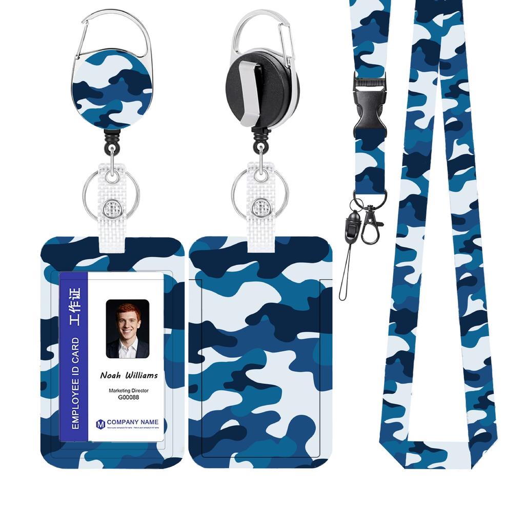 Camouflage Id Badge Holder Camouflage Retractable Clip Id Holder Camouflage Lanyard Set Lanyard And Id Card Holder
