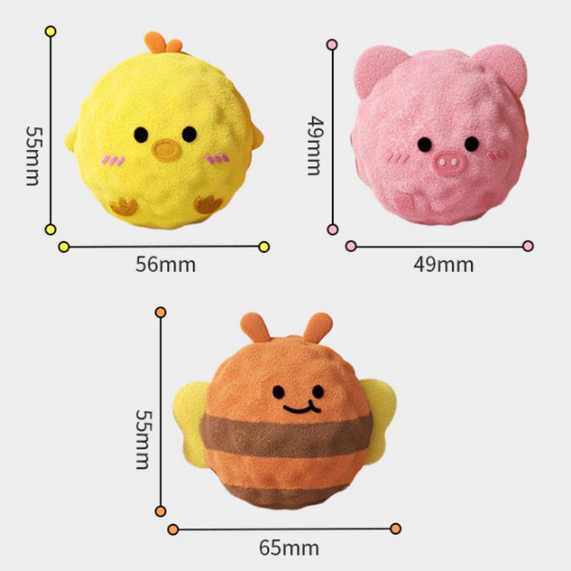 TPR Cartoon Training Ball Indestructible Plush Dog Play Toy With Squeaker Small Dogs Tough Toy Pet Supplies Tooth Chew Cute Toys
