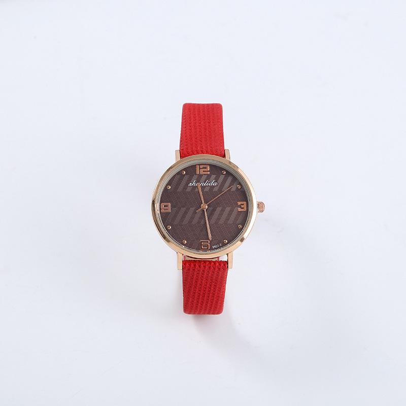 Niche Belt Watch Women S Simple Temperament Watch Fashion Versatile Student Quartz Watch красный