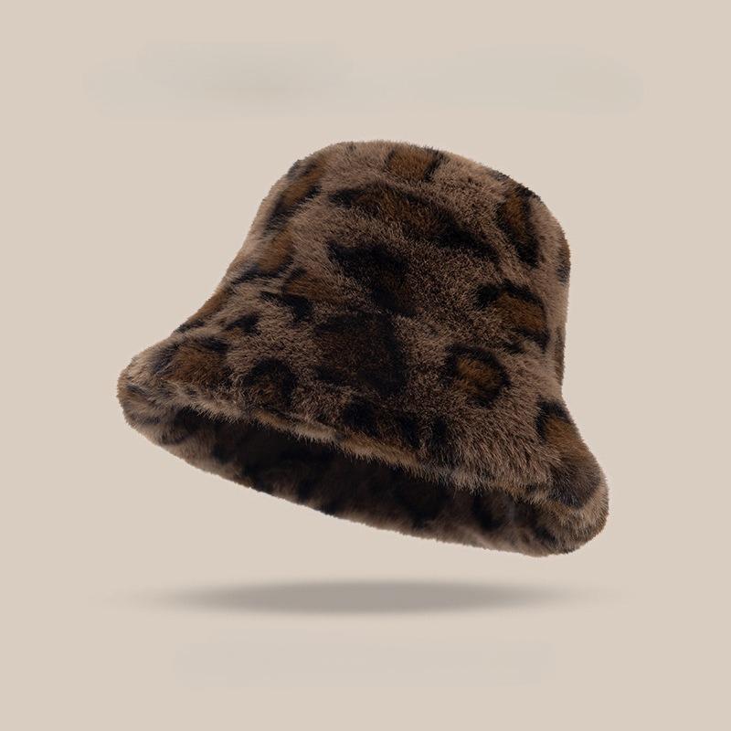 Autumn Winter Polyester Print Bucket Hat Fisherman Hat Outdoor Travel Hat Warm Cap Hats for Men and Women