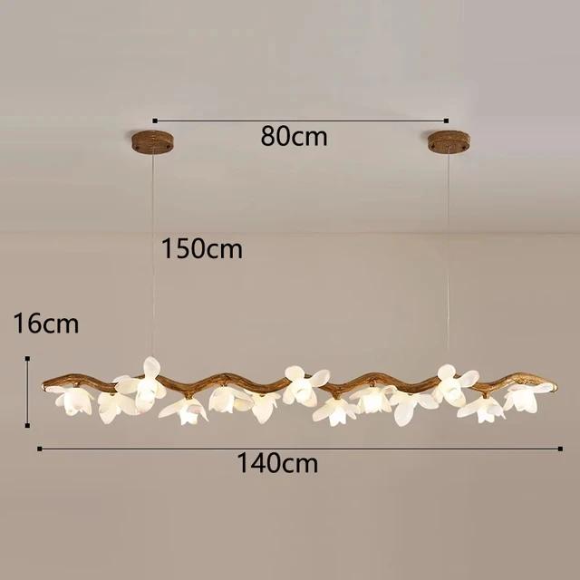 Nordic luxury branch pendent lamp modern home decoration living room dining room office lotus LED chandelier indoor lighting
