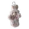 AS KNOW AS plus AS ZY8626 Flauschiges Tier PK Niedliches passendes rosa Plüschtier (ASKNOW PLUS) Schlüsselanhänger, Hase, F, Hase,