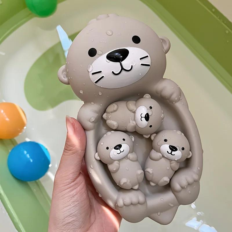 Sealed Floating Animal Bath Toys - Comfortable Beaver & Duck Water Toys for Baby Bathtub & Pool