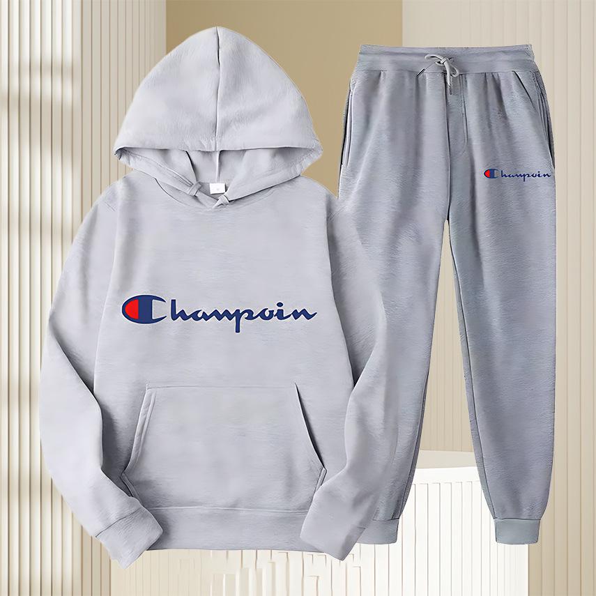 Set Pullover con Cappuccio in Pile Tinta Unita - Tendenza Felpa Casual da Uomo