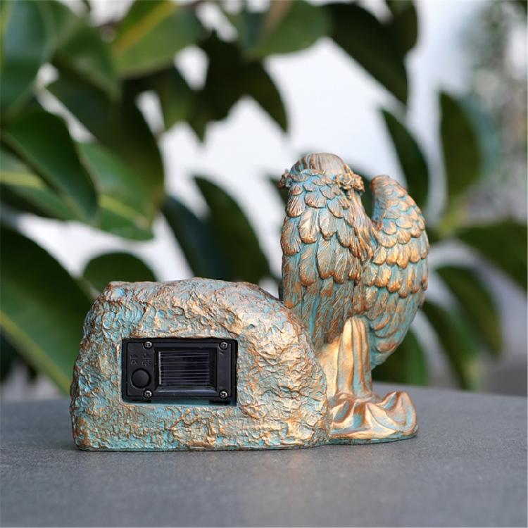 Resin Praying Angel Garden Statue With Solar Lighted Crosses Outdoor Waterproof Sculpture Grave Lamp for Patios Cemetery