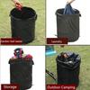 Black Collapsible 10 Gallon Pop Up Garbage Can for Camping, Outdoor, Travel