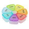 New Hot Portable Premuim 7 Day 7 Grids Weekly Rainbow Pill Cases Organizer Box Storage Container for Medicine Vitamin Fish Oils