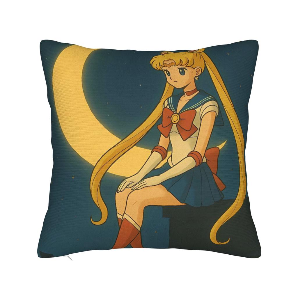 Sailor Moon Pillow Case Soft Pillow Cover For Living Room Chair Retro Trendy Pillowcases