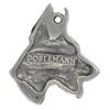 Dobermann, Doberman Pinscher, Dobie I - Silver-plated Key Ring with Dog, Handbag Decoration, Backpack Pendant by Art-Dog Brand