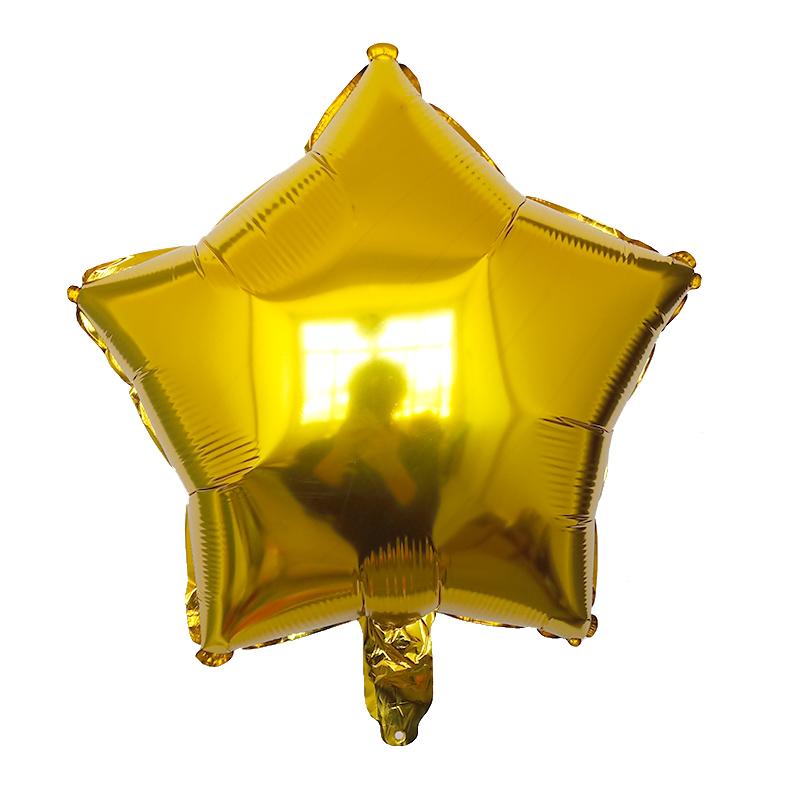10pcs 18inch Gold Silver Foil Helium Star Balloon Wedding Decoration Baby Shower Kids Birthday Party Pure Air Globos Supplies