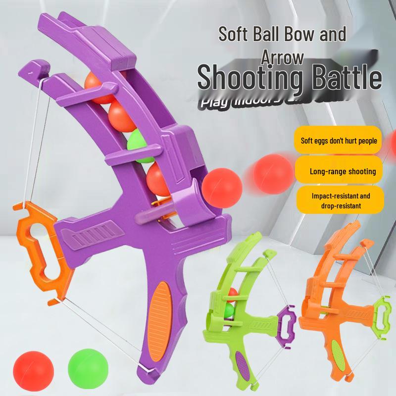 Children's Sticky Ball Shooting Set: Educational Soft Bullet Bow and Arrow Toy for Boys and Girls