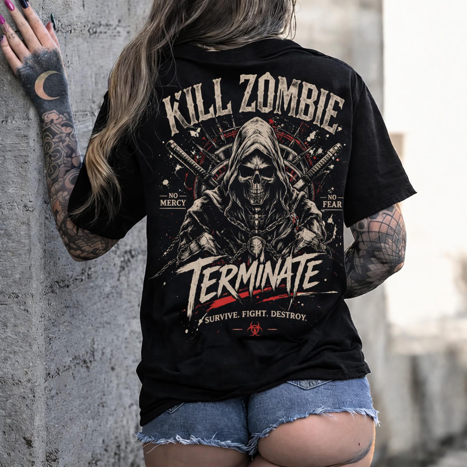 Grim Reaper Skull Graphic Gothic Dark Style Unisex Casual Tee Unisex T-Shirt XXL