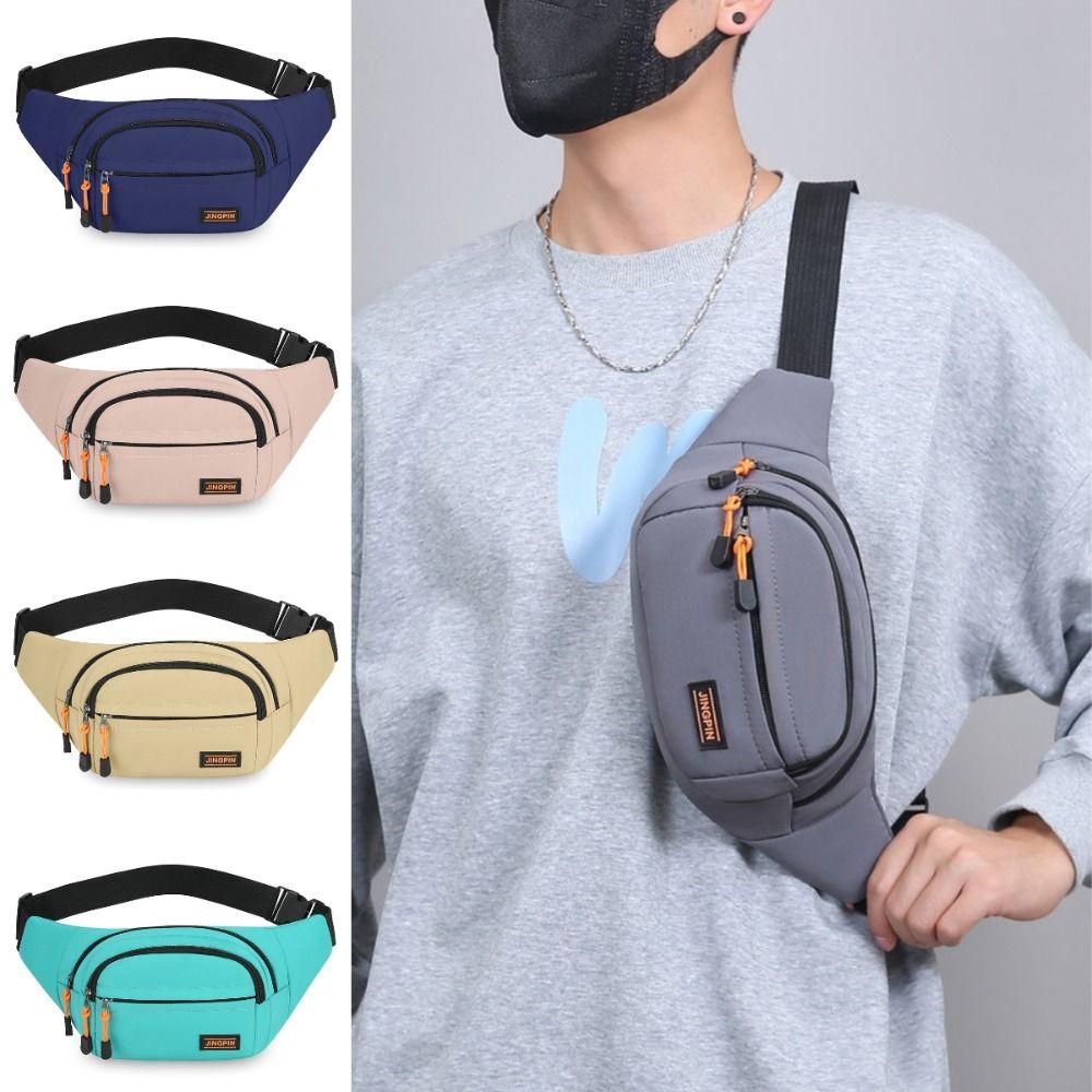 

Waterproof Outdoor Waist Bag Nylon Sports Walking Bag Crossbody Bag Men Chest Bag Riding жовтий
