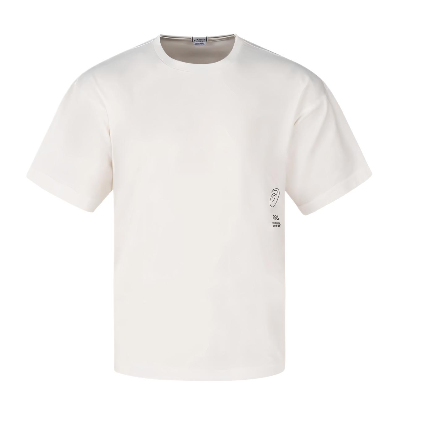 Asics Sports Lifestyle Series Round Neck Letter Comfortable Casual Short Sleeve T-Shirt Unisex Tops White 2203A313-100 XS