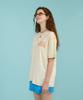 HELLO SUNRISE Hs Doodle Typo Stitch Tee_Cream