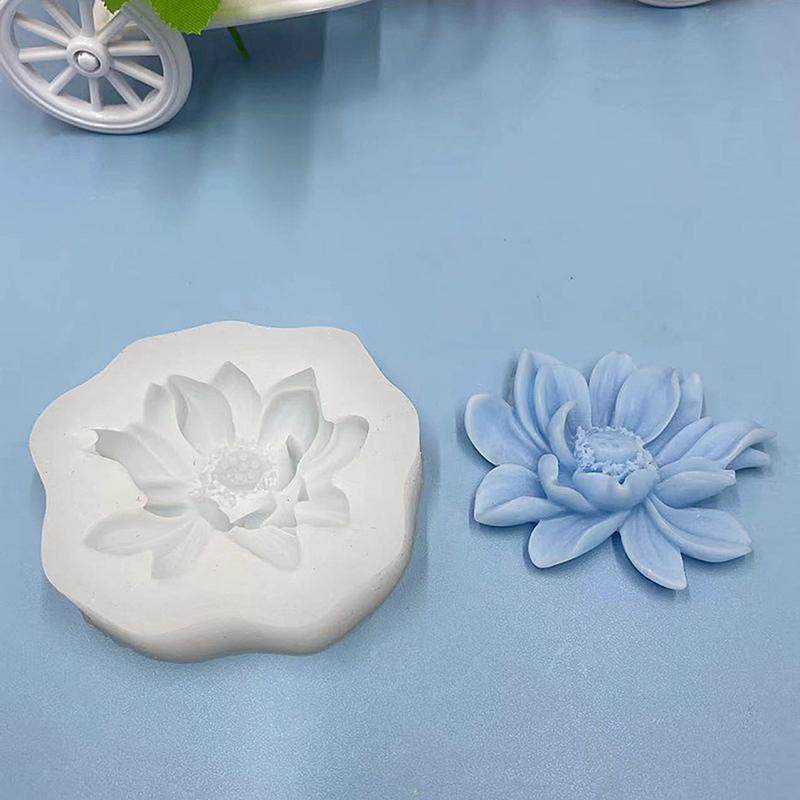 Lotus Gardenia Cake Decorations Silicone Mold Diy Kitchen Baking Handmade Soap Mold Aromatherapy Gypsum Cake Chocolate Mold