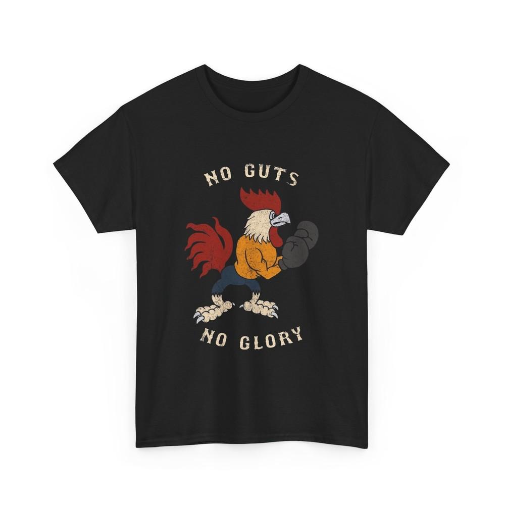 

Chicken Boxing Tee, Funny Graphic T-Shirt, No Guts No Glory Shirt 3XL