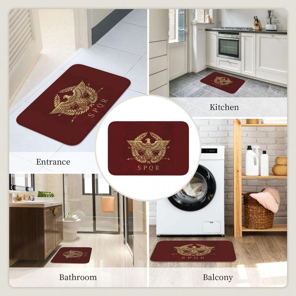 Rome SPQR Roman Doormat Kitchen Entrance Home Floor Mat Anti-slip Carpet Rug for Balcony Footpad Mats