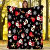 Santa Claus gives out gifts digital-printed polyester Bedroom velvet flannel cover blanket Fleece soft cover blankets for beds