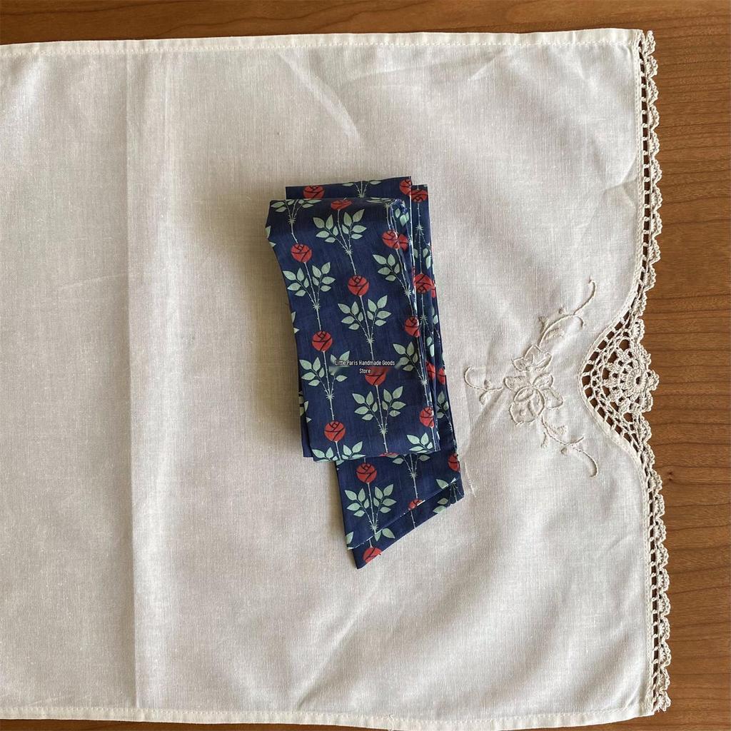 Pañuelo de Seda Floral Vintage Little Paris, Accesorio Pañuelo de Cuello, Multicolor