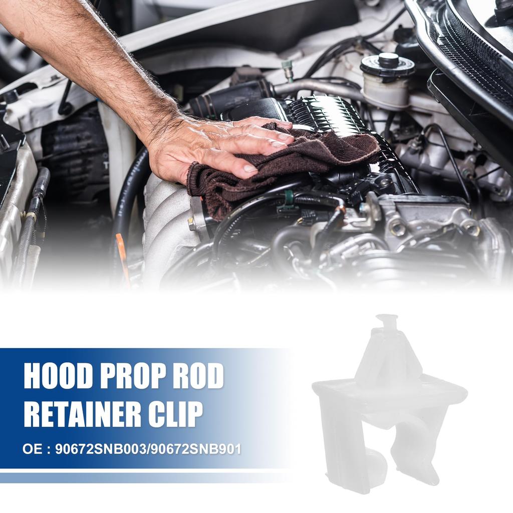 ACROPIX Motorhaubenstützstabhalter Motorhaubenclip für Honda Civic 4-Türer 2006-2016 Honda Civic 2-Türer 2006-2015 Nr.90672SNB003/90672SNB901-5 Stück