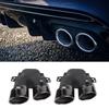 Vierfach Auspuffblenden Passend für AMG C43 W205 S205 C205 A205 Facelift 2019+(Schwarzes Chrom )