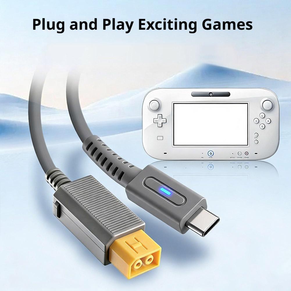 1.8m Type C 45W PD Charging Cable For Wii U Gaming Console Power Cord Charging Game Controller Power Cord Data Cable