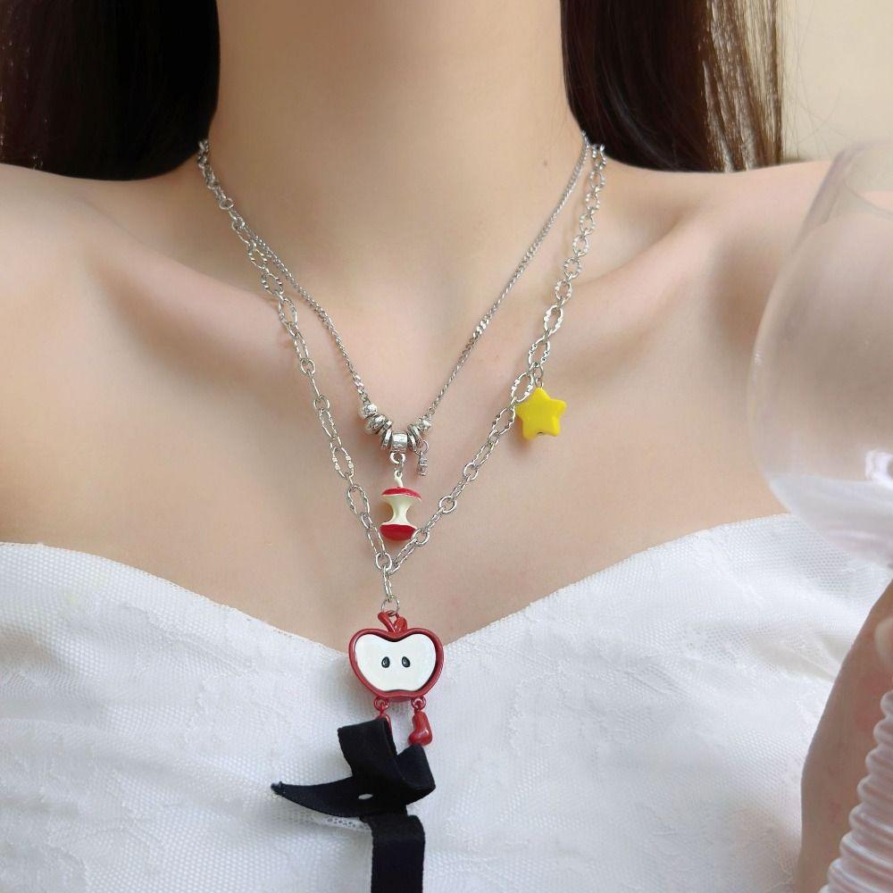 

Cute Necklace Unique Pearl Necklace Versatile Star Necklace Gift Style-C