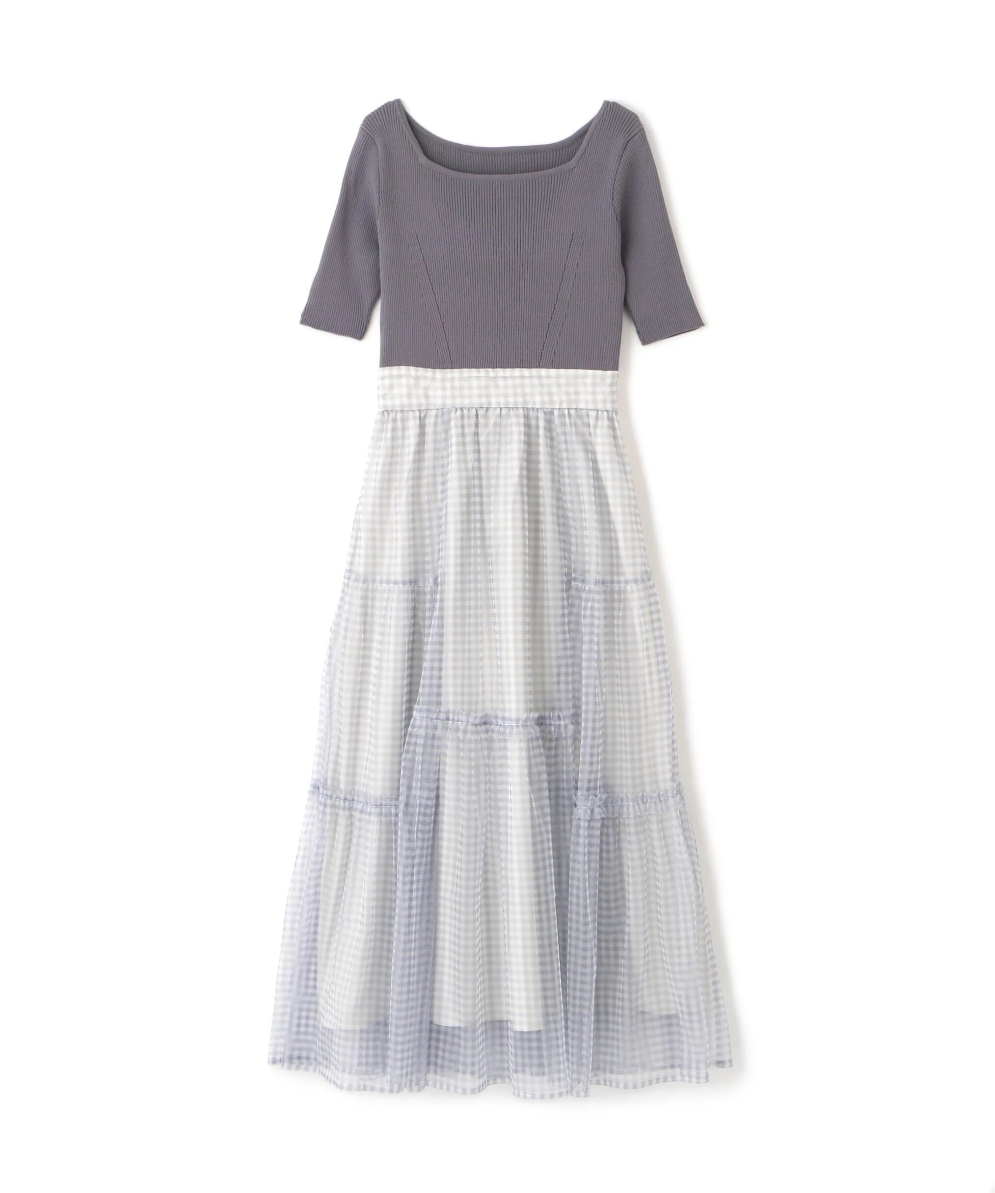 

Jill by Jill Stuart Women s Casual Dress, Knit and Sheer Skirt, Gray