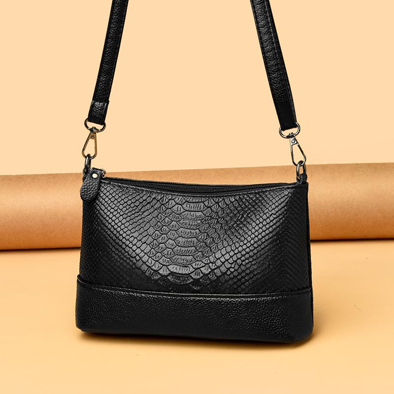 New women's bag leather small square bag camera bag first layer cowhide women's shoulder bag versatile messenger bag