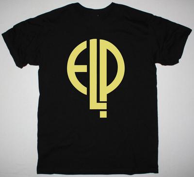 ELP EMERSON LAKE AND PALMER LOGO Kurzarm Schwarz Alle Größen Shirt Unisex T-Shirt