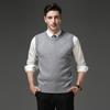 Spring and Autumn Men's Knitted Sweater Bottom Shirt Crew Neck Sleeveless T-Shirt Knitted Vest Vest