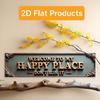 Vintage Aluminum Sign Floral Metal Wall Art Decorative Plaque For Home Porch Outdoor Indoor