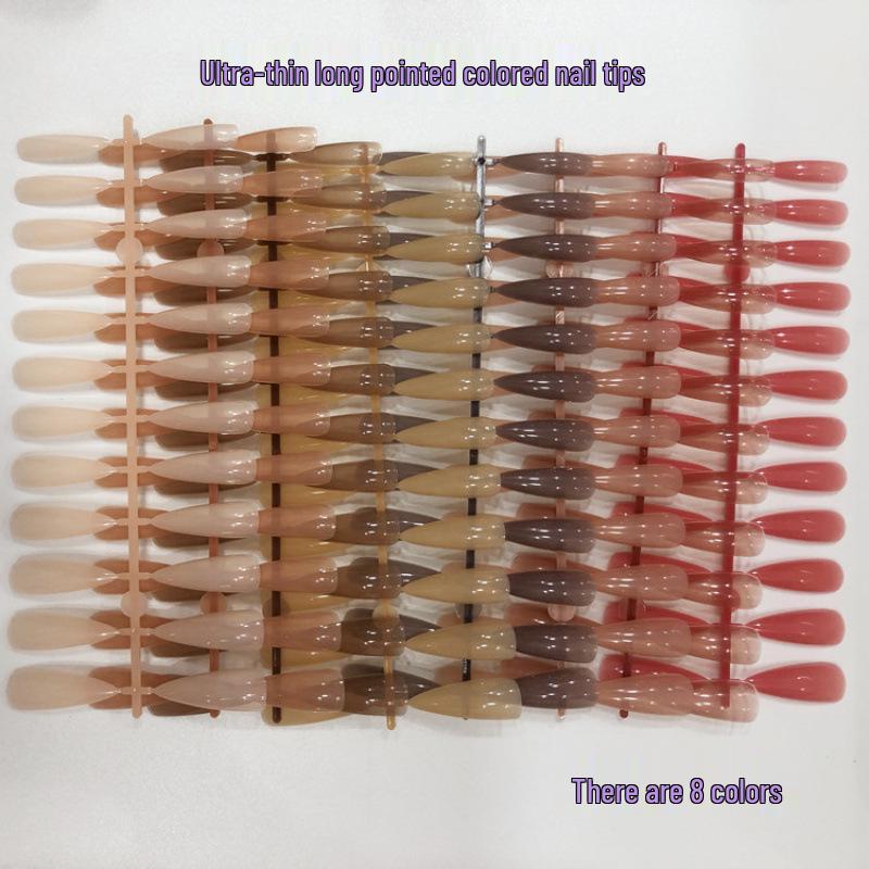 Jelly & Nude Wearable Nail Tips - 240 Pcs In Box: Ice Transparent & Colorful False Nails