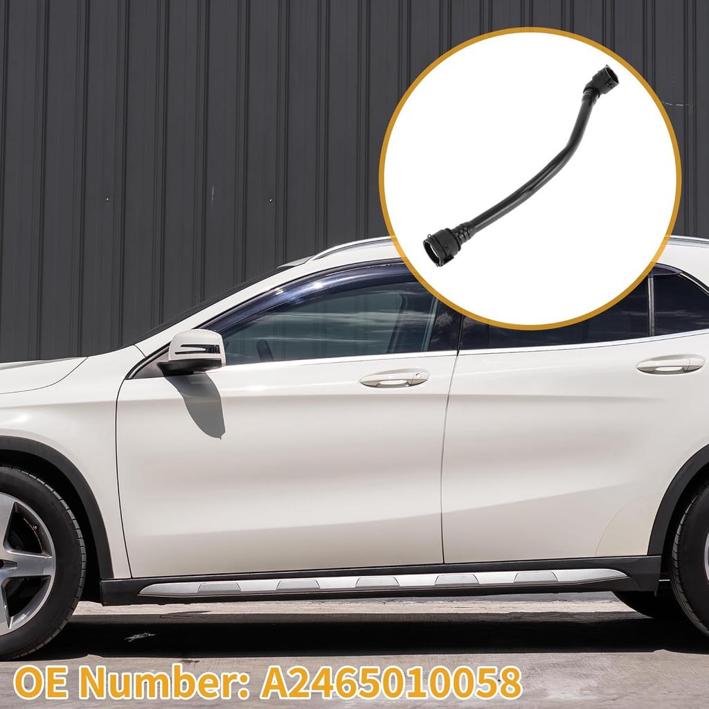 Kühlerschlauch Nr. A2465010058 Überlaufschlauch für Kühlmittelbehälter Einfüllrohr für Mercedes-Benz GLA250 2015-2020 Gummi Schwarz Gute Abdichtung