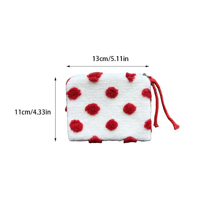 Cute Plush Women's Cosmetic Bags Portable Ladies Clutch Purse Lipstick Makeup Case Cute Female Small Storage Bag