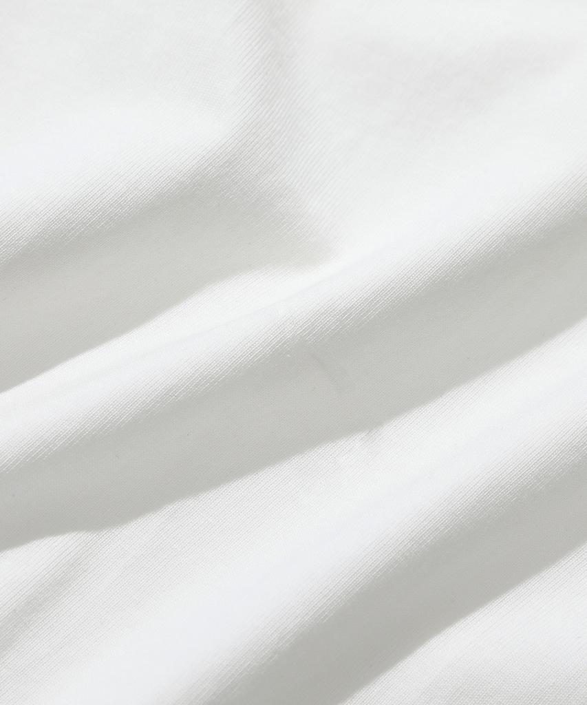 KIIMUIR [Crop] Contrast Roll-Up Crop Short Sleeve T-Shirt_White