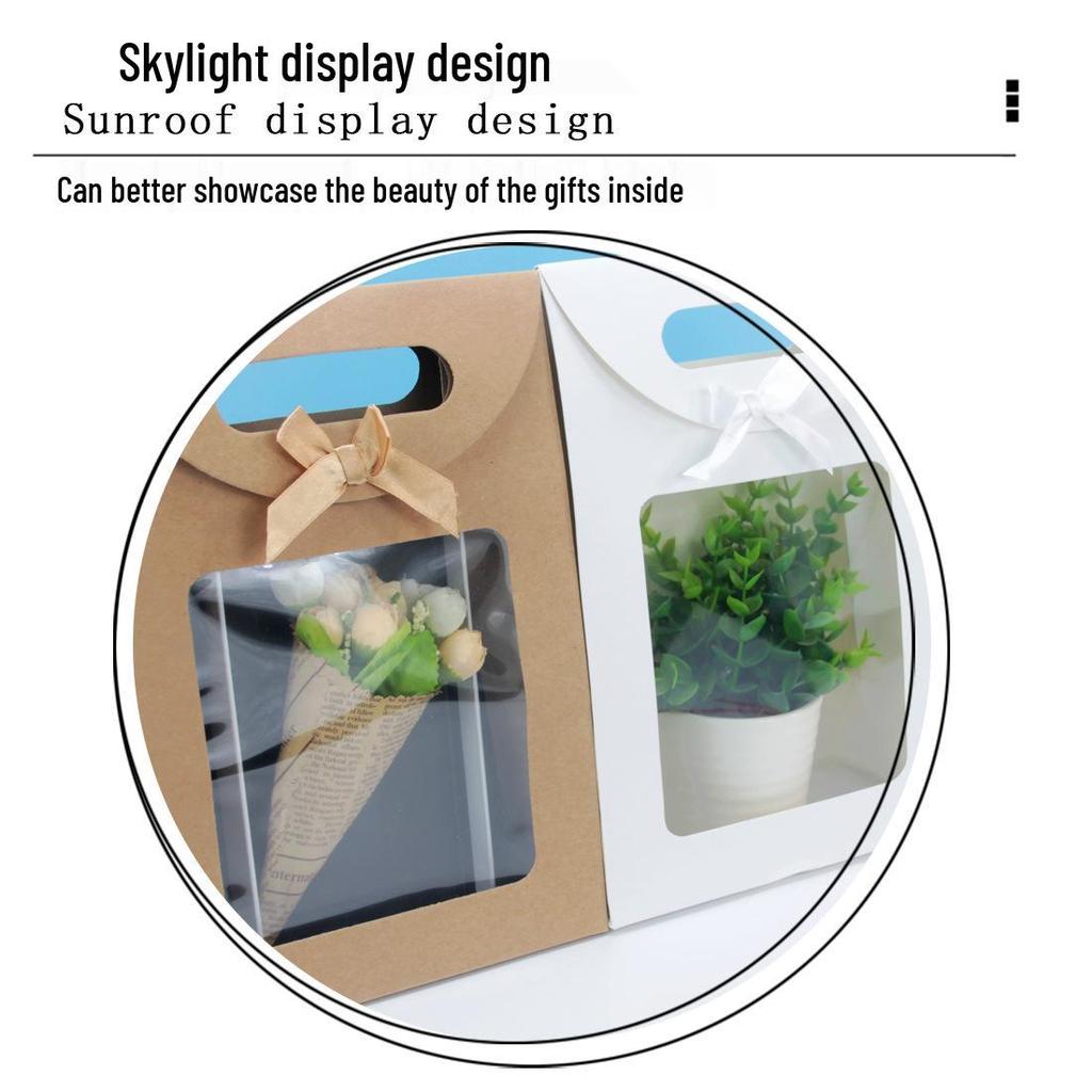 Pungă Cadou Bijuterii Ziua Îndrăgostiților cu Fereastră - Ambalaj Nuntă & Cutie pentru Bomboane