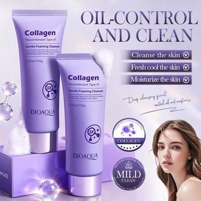 Kollagen Gesichtsreiniger Feuchtigkeitsspendend Anti-Falten Anti-Aging Aufhellend Gesichtsreiniger Schaumreiniger Gesichtshautpflege
