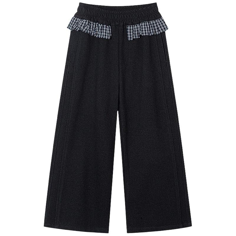 Fuluomi Girls' Stylish Wide-Leg Casual Pants