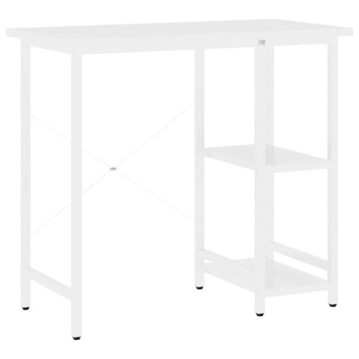 VidaXL Computertisch Weiß 80x40x72 cm MDF und Metall